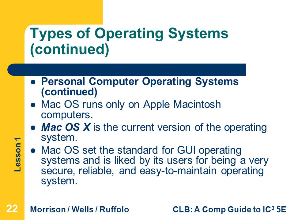 Current Operating Systems For Mac